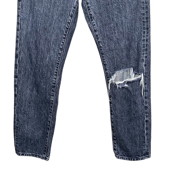 MADEWELL The Perfect Vintage High Rise Jean in Roxstone Wash Knee-Rip Edition - Picture 9 of 16